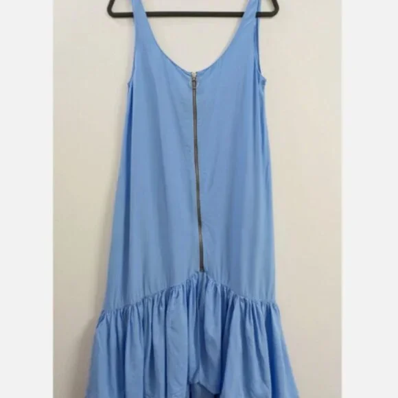 ZARA Oversized Ruffle Hem Midi Dress - Size M - Picture 2 of 11
